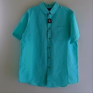 NWT ROUNDTREE & YORKE Men's Linen Shirt, L